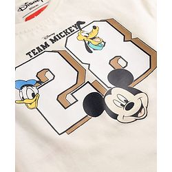 Babyhug Disney Single Jersey Knit Half Sleeves T-Shirt WIth Micky Mouse Graphic - Multicolor