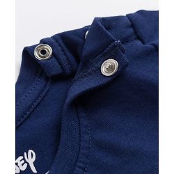 Babyhug Disney Cotton Knit T-Shirt Half Sleeve Round Neck Winnie The Pooh Graphic Navy Blue 3-6 Months