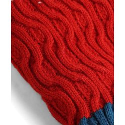 Babyhug Knit Full Sleeves Pullover Sweater Cable Knit Design - Red