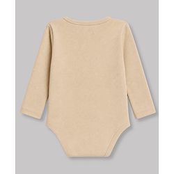 Babyhug 100% Cotton Interlock Knit Full Sleeves Striped Onesies With Car Print Pack of 3 - White, Light Blue & Beige