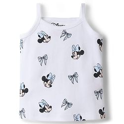 Babyhug Disney Single Jersey Knit Sleeveless Slips With Minnie Mouse Graphics Pack of 2 - White