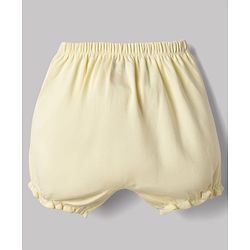 Babyhug Disney Single Jersey Knit Bloomer With Minnie Mouse Graphic Pack of 2 - White & Yellow