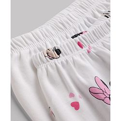 Babyhug Disney Single Jersey Knit Bloomers With Minnie Mouse & Marie Graphic Pack Of 2  - White
