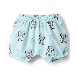 Babyhug Disney Single Jersey Knit Mid Thigh Bloomers with Minnie Mouse Character Print Pack of 2 - Peach