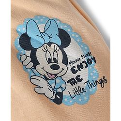Babyhug Disney Single Jersey Knit Mid Thigh Bloomers with Minnie Mouse Character Print Pack of 2 - Peach