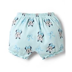 Babyhug Disney Single Jersey Knit Mid Thigh Bloomers with Minnie Mouse Character Print Pack of 2 - Peach