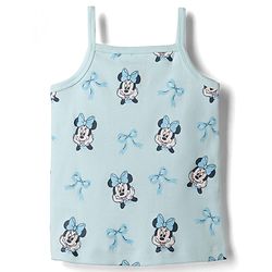 Babyhug Disney Single Jersey Knit Sleeveless Slips With Minnie Mouse Graphic Pack of 2 - Light Blue & Peach