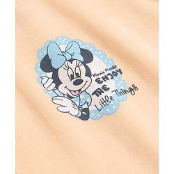 Babyhug Disney Single Jersey Knit Sleeveless Slips With Minnie Mouse Graphic Pack of 2 - Light Blue & Peach