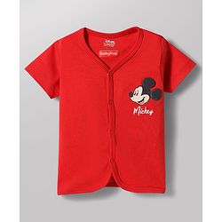 Babyhug Disney Interlock Knit Half Sleeves Jhablas with Mickey Mouse Graphics Pack of 2 - Multicolor