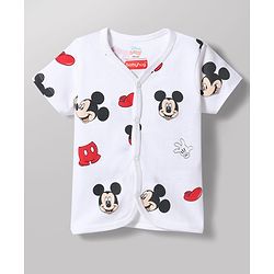 Babyhug Disney Interlock Knit Half Sleeves Jhablas with Mickey Mouse Graphics Pack of 2 - Multicolor