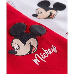 Babyhug Disney Full Sleeves Footed Sleepsuits With Mickey Mouse Graphics Pack of 2 - Multicolor