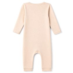 Babyhug 100% Cotton Interlock Knit Full Sleeves Rompers With Animal Print Pack of 2- Beige & Light Green