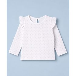 Babyhug 100% Cotton Knit Full Sleeves Hearts Printed Tee & Frock Style Onesie Set - Pink