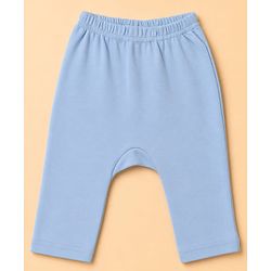 Babyhug 100% Cotton Interlock Knit Full Sleeves Onesies with Leggings & Cap Mittens & Booties With Vehicle Print - Light Blue