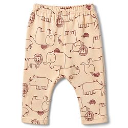 Babyhug 100% Cotton Interlock Knit Full Sleeves Animal Printed Onesies With Leggings & Cap Mittens and Booties Set - Beige