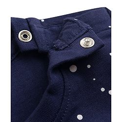 Babyhug Cotton Knit Half Sleeves Space Theme Printed T-Shirt & Shorts Night Suit - Navy