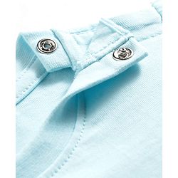 Babyhug 100% Cotton Knit Half Sleeves T-Shirt & Shorts Night Suit With Star & Kitten Print - Blue & Pink