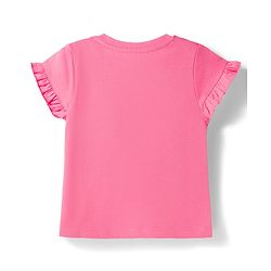 Babyhug 100% Cotton Knit Half Sleeves T-Shirt & Shorts Night Suit With Floral Print - Pink