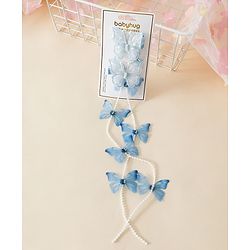 Babyhug Free Size  Bow & Butterfly Clips - Blue