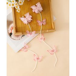 Babyhug Free Size Bow & Butterfly Clips - Pink