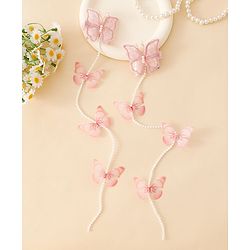 Babyhug Free Size Bow & Butterfly Clips - Pink
