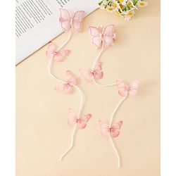 Babyhug Free Size Bow & Butterfly Clips - Pink