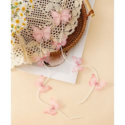 Babyhug Free Size Bow & Butterfly Clips - Pink