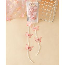 Babyhug Free Size Bow & Butterfly Clips - Pink