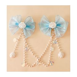 Babyhug Free Size Bow & Butterfly Clip - Blue