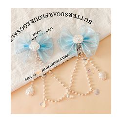Babyhug Free Size Bow & Butterfly Clip - Blue