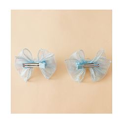 Babyhug Free Size Bow & Butterfly Clip - Blue
