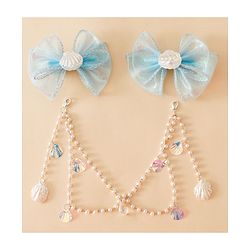 Babyhug Free Size Bow & Butterfly Clip - Blue