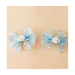 Babyhug Free Size Bow & Butterfly Clip - Blue
