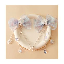 Babyhug Free Size Bow & Butterfly Clip - Purple