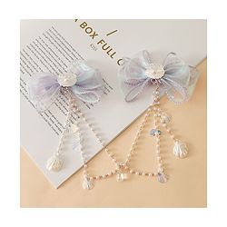 Babyhug Free Size Bow & Butterfly Clip - Purple