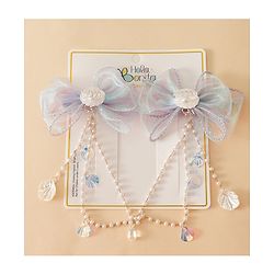 Babyhug Free Size Bow & Butterfly Clip - Purple