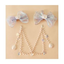 Babyhug Free Size Bow & Butterfly Clip - Purple