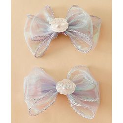 Babyhug Free Size Bow & Butterfly Clip - Purple