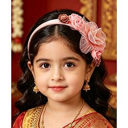 Babyhug Free Size Hair Bands - Pink