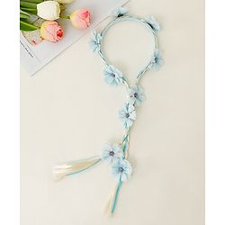 Babyhug Hair Band With Floral Applique - Blue