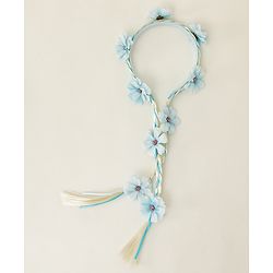 Babyhug Hair Band With Floral Applique - Blue