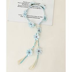 Babyhug Hair Band With Floral Applique - Blue