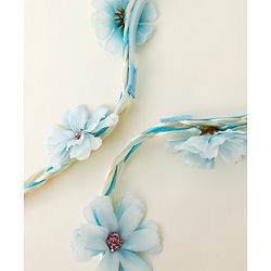 Babyhug Hair Band With Floral Applique - Blue