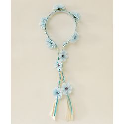 Babyhug Hair Band With Floral Applique - Blue
