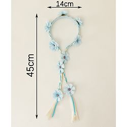 Babyhug Hair Band With Floral Applique - Blue