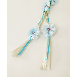 Babyhug Hair Band With Floral Applique - Blue