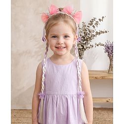 Babyhug Hair Band With Bow Applique Free Size - Pink