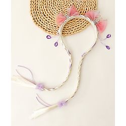 Babyhug Hair Band With Bow Applique Free Size - Pink