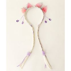 Babyhug Hair Band With Bow Applique Free Size - Pink