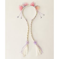 Babyhug Hair Band With Bow Applique Free Size - Pink